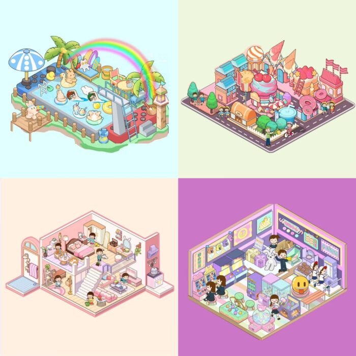 Qikawa DIY 3D Landscape Sticker Play Scenes