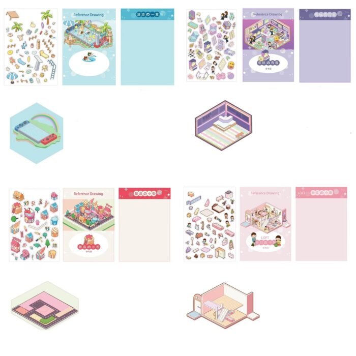 Qikawa DIY 3D Landscape Sticker Play Scenes - 图片 2