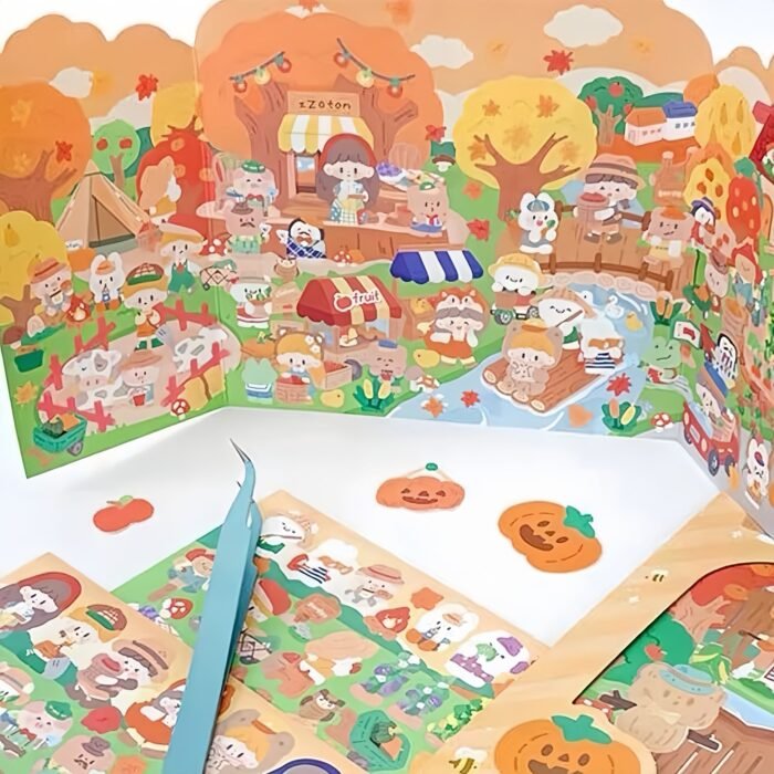 Qikawa DIY Halloween Sticker Scene Card - 图片 6