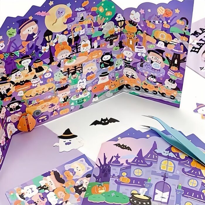 Qikawa DIY Halloween Sticker Scene Card - 图片 5