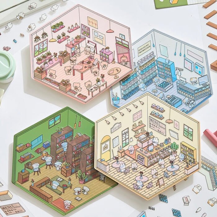 Qikawa DIY Miniature Sticker Scene