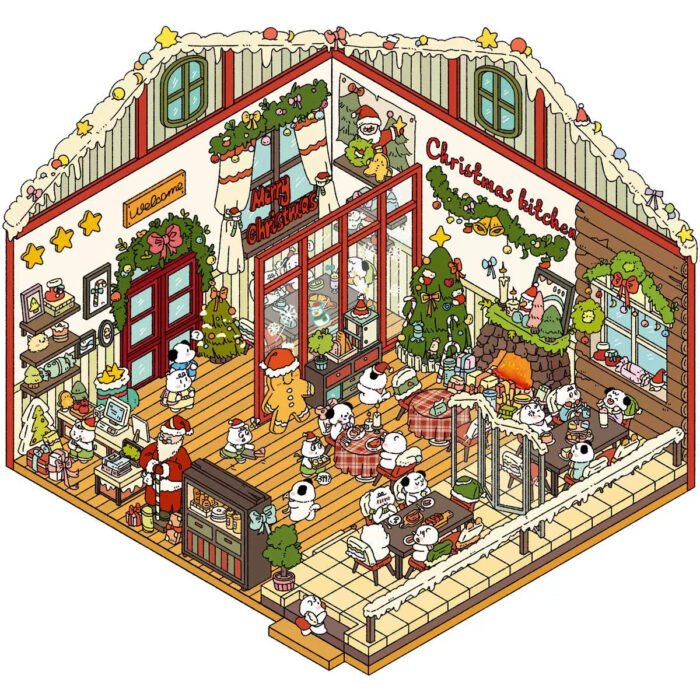 Qikawa DIY 3D Christmas Sticker Scene - 图片 2