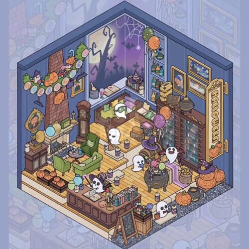 DIY Halloween Spooky Scene Sticker
