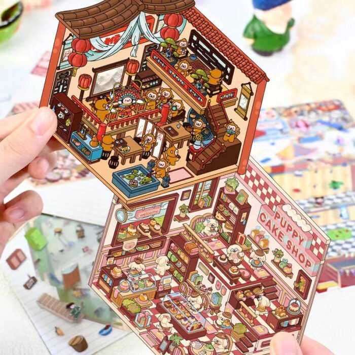 Qikawa Entertainment Style DIY Miniature Sticker Scene - 图片 2