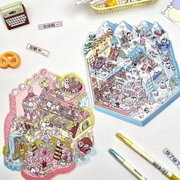Qikawa 3D Big Magic Landscape Sticker Scene - 图片 7