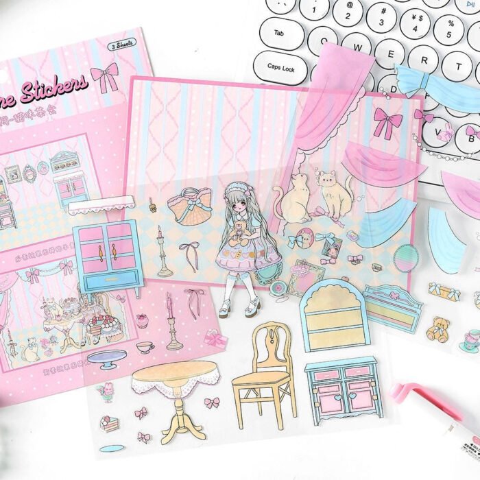 Qikawa DIY Romantic Room Scene Sticker - 图片 3