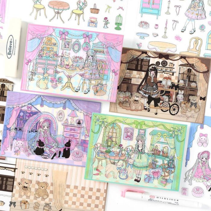 Qikawa DIY Romantic Room Scene Sticker