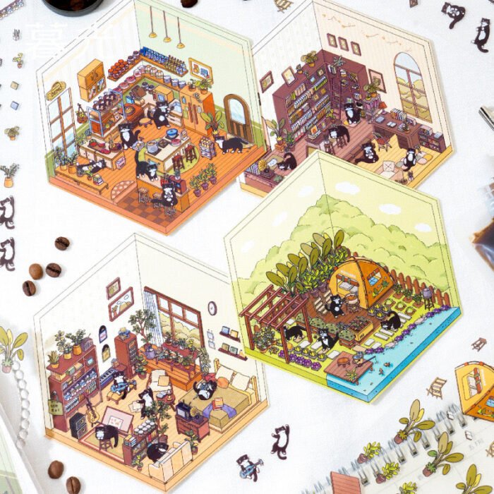 Qikawa DIY 3D Landscape House Stickers