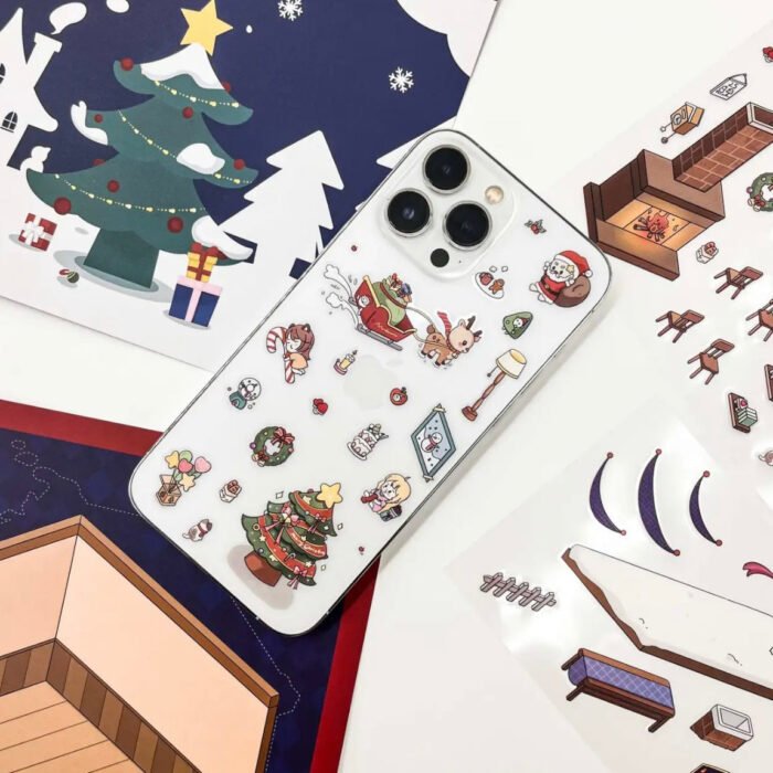 3D Christmas House Landscape Sticker - 图片 4