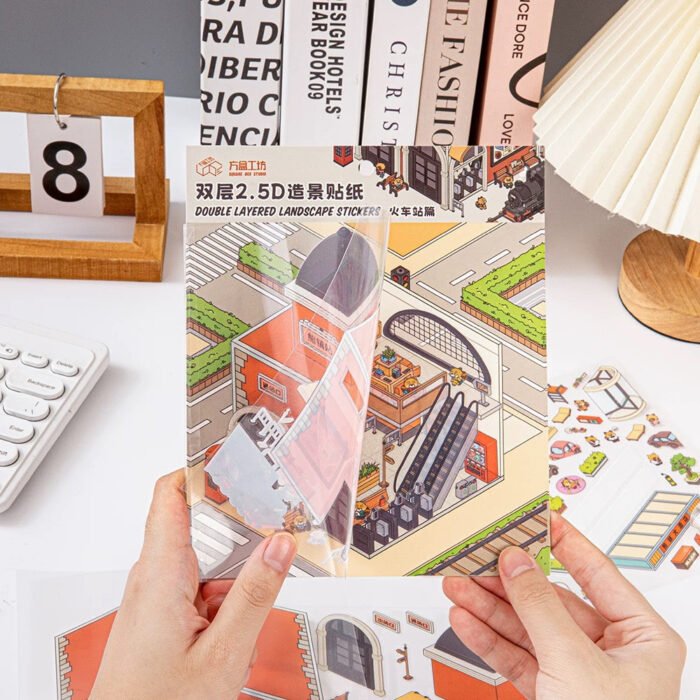 Qikawa 3D Miniature Landscape transparent Stickers - 图片 14