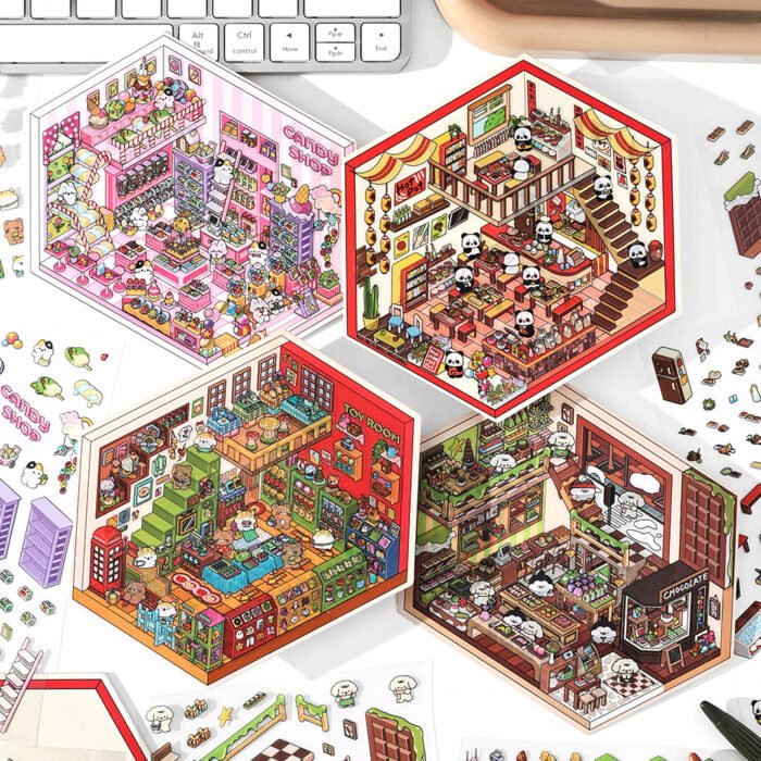 Miniature Landscape Sticker Scene Game