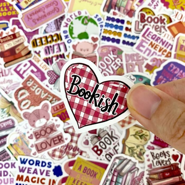 50 Pink Bookish Graffiti Stickers - 图片 6