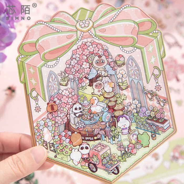 Qikawa DIY 3D Landscape Sticker Scene - 图片 2