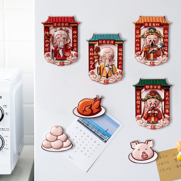 Chinese Style God of Wealth Fridge Magnet - 图片 2