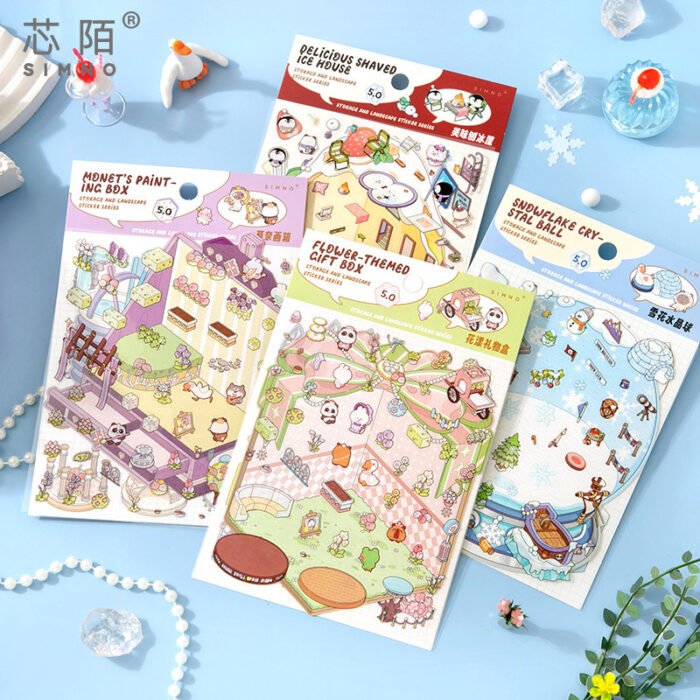 Qikawa DIY 3D Landscape Sticker Scene - 图片 3