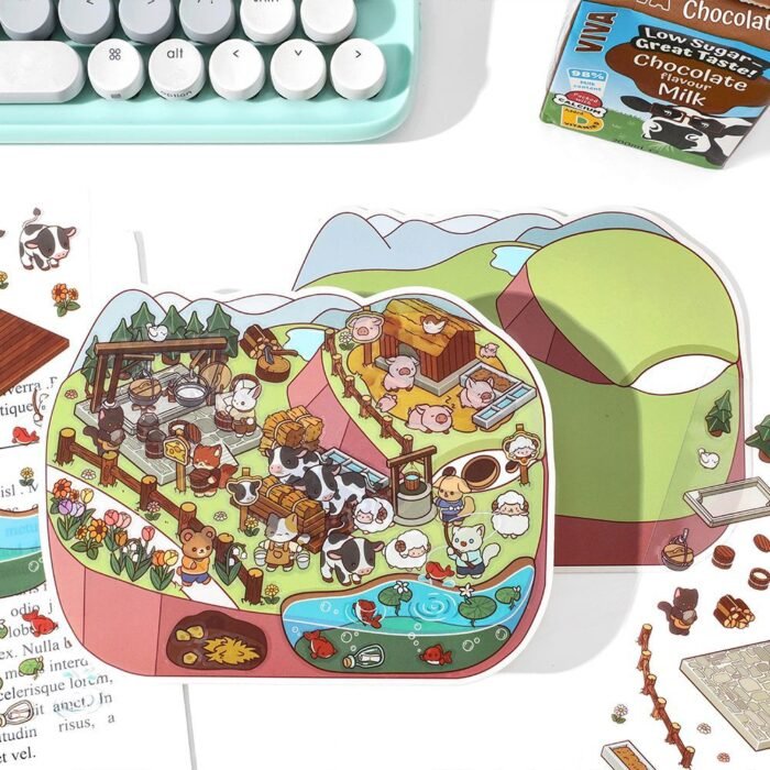 Qikawa 3D Landscaping Sticker Fun House Construction - 图片 2