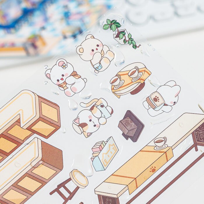 Cute fairytale landscaping house stickers - 图片 3