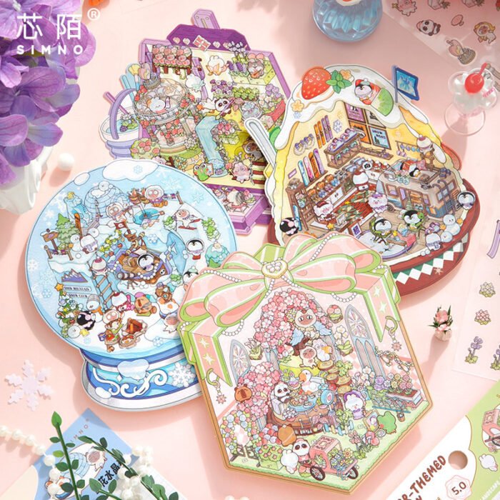 Qikawa DIY 3D Landscape Sticker Scene