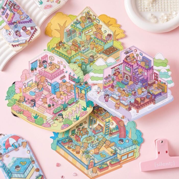 3D miniature scene three-dimensional stickers