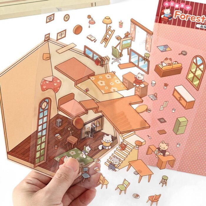 Qikawa DIY 3D Landscape Sticker Scene - 图片 2