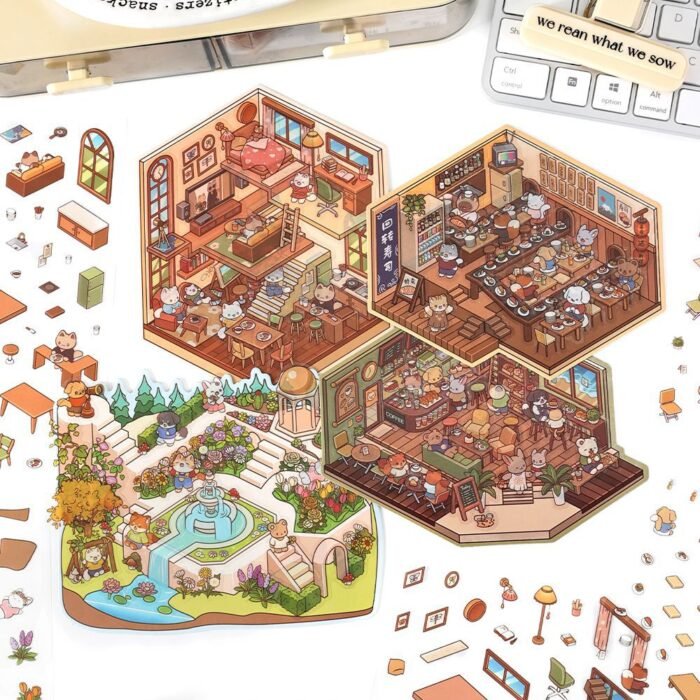 Qikawa DIY 3D Landscape Sticker Scene
