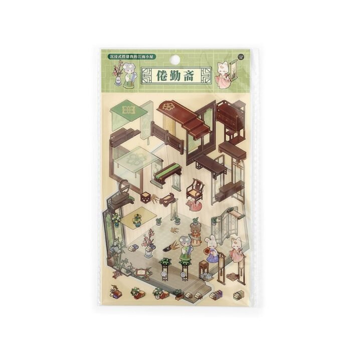 Ancient style hand-painted 3D landscaping sticker scene - 图片 5